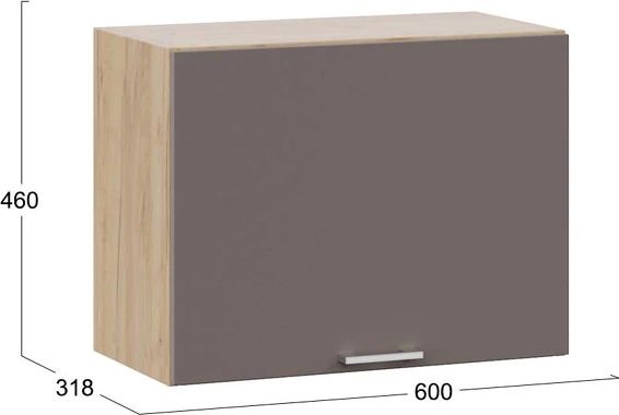 Изображение товара Шкаф навесной для кухни ТриЯ Габриэлла 1ВВ6Г с одной откидной дверью (дуб крафт золотой/муссон)