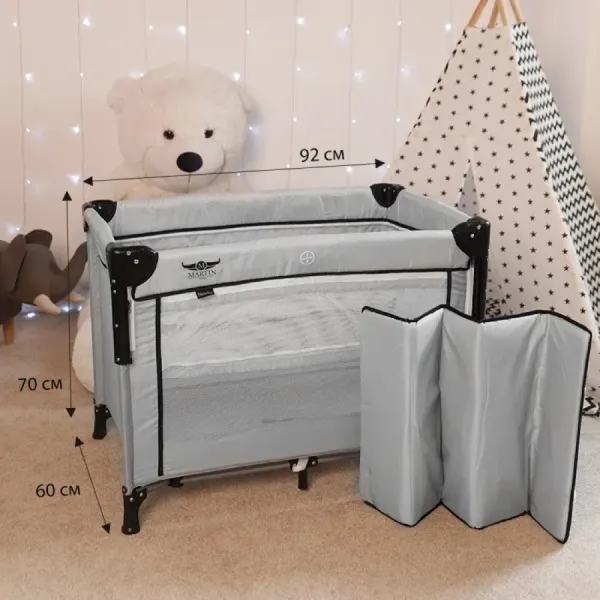 Изображение товара Кровать-манеж Martin Noir Nearby (Cozy Grey)