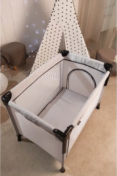 Изображение товара Кровать-манеж Martin Noir Nearby (Cozy Grey)