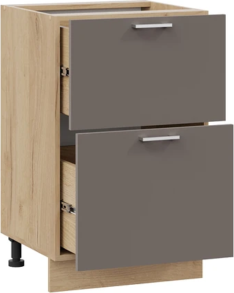 Изображение товара Шкаф-стол кухонный ТриЯ Габриэлла 1Н5Я2 с двумя ящиками (дуб крафт золотой/муссон)