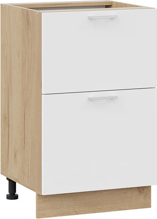 Изображение товара Шкаф-стол кухонный ТриЯ Габриэлла 1Н5Я2 с двумя ящиками (дуб крафт золотой/сноу)