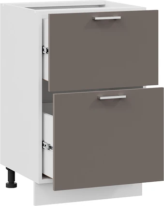 Изображение товара Шкаф-стол кухонный ТриЯ Габриэлла 1Н5Я2 с двумя ящиками (белый/муссон)