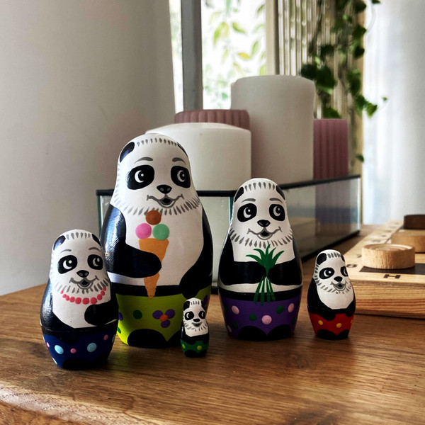 Изображение товара Матрешка сувенирная Брестская Фабрика Сувениров Панды / 5342