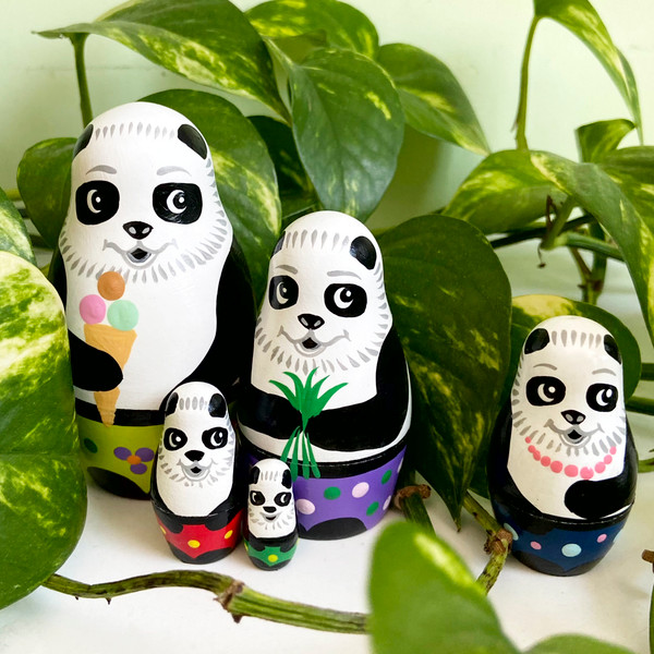 Изображение товара Матрешка сувенирная Брестская Фабрика Сувениров Панды / 5342