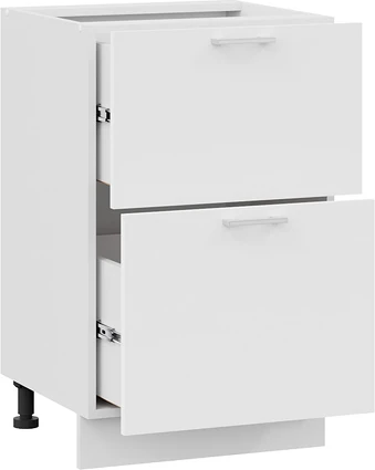 Изображение товара Шкаф-стол кухонный ТриЯ Габриэлла 1Н5Я2 с двумя ящиками (белый/сноу)