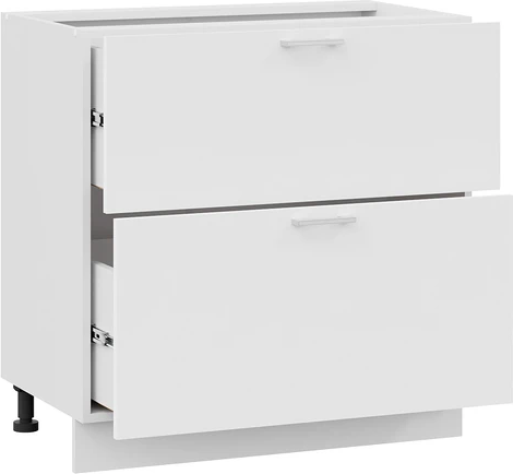 Изображение товара Шкаф-стол кухонный ТриЯ Габриэлла 1Н8Я2 с двумя ящиками (белый/сноу)