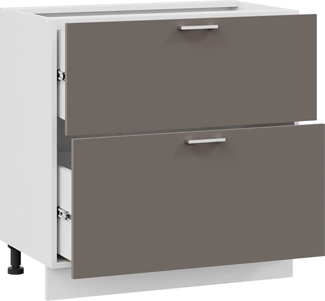 Изображение товара Шкаф-стол кухонный ТриЯ Габриэлла 1Н8Я2 с двумя ящиками (белый/муссон)