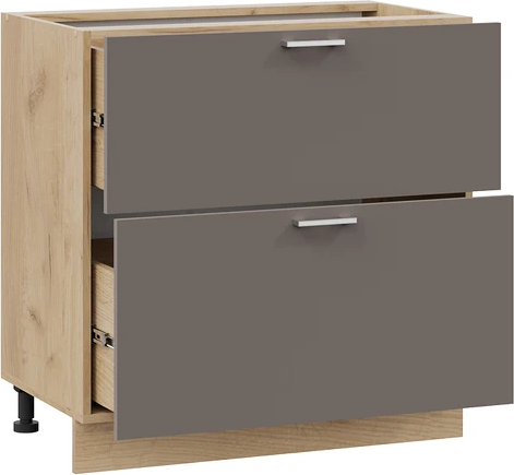 Изображение товара Шкаф-стол кухонный ТриЯ Габриэлла 1Н8Я2 с двумя ящиками (дуб крафт золотой/муссон)