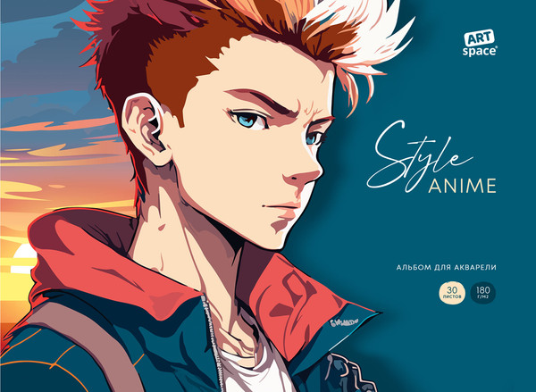Изображение товара Альбом для рисования ArtSpace Anime Style. Man / Аа30_53141 (30л)