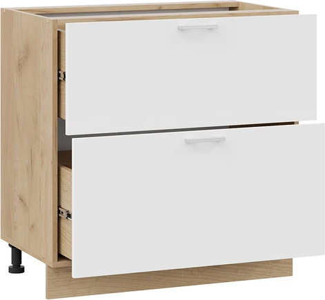 Изображение товара Шкаф-стол кухонный ТриЯ Габриэлла 1Н8Я2 с двумя ящиками (дуб крафт золотой/сноу)