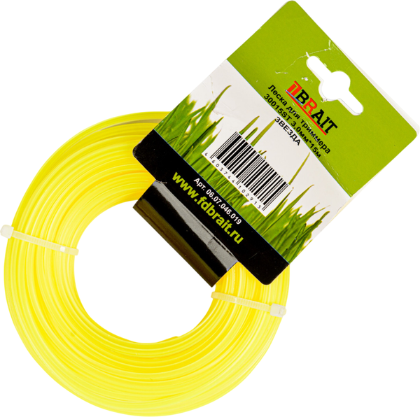 Изображение товара Леска для триммера Brait BR 3.0x15 30015 ST / 06.07.046.019