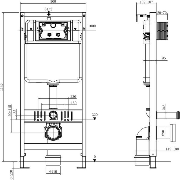 Изображение товара Инсталляция для унитаза Grossberg AJ300