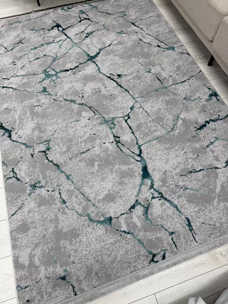 Изображение товара Коврик Radjab Carpet Амаль Прямоугольник 0910A (0.8x1.5, Grey/Green)