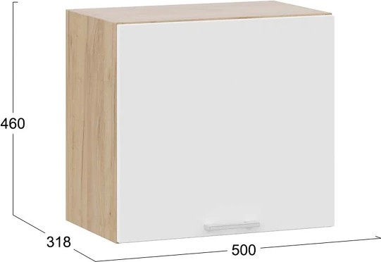 Изображение товара Шкаф навесной для кухни ТриЯ Габриэлла 1ВВ5Г с одной откидной дверью (дуб крафт золотой/сноу)