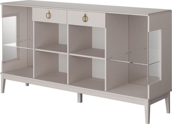 Изображение товара Тумба Bravo Мебель Фарго 4дв. 2ящ. (персидский жемчуг/лак льняной)