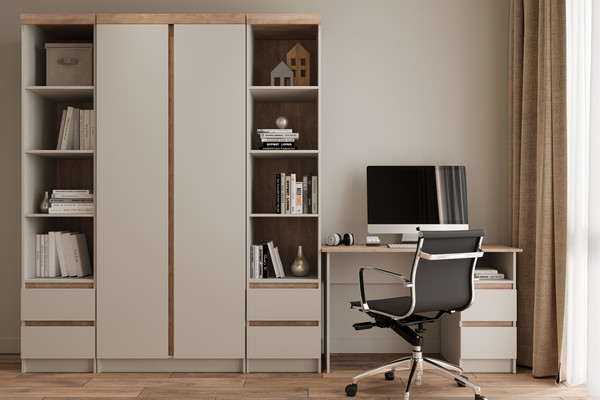 Изображение товара Письменный стол Bravo Мебель Юта (персидский жемчуг/дуб торонто)