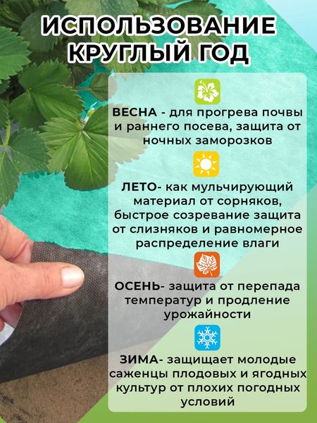 Изображение товара Укрывной материал Somiva Спанбонд СУФ-ЭКОБел 80пл 1.6x10м / 100000009 (черный/зеленый)