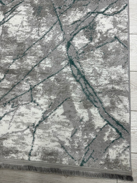Изображение товара Ковер Radjab Carpet Афина Прямоугольник 0908A (3x4, Grey/D.Green)