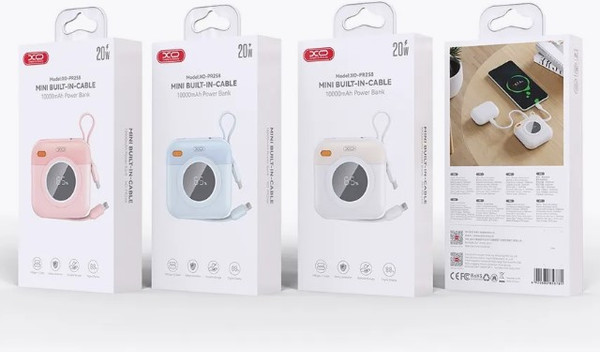 Изображение товара Портативное зарядное устройство XO 10 000 мАч 22.5W/20W PR258 (розовый)