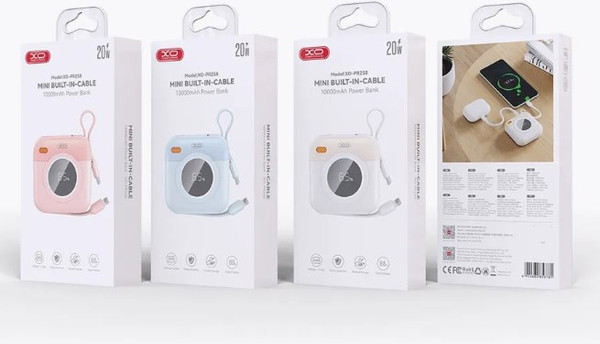 Изображение товара Портативное зарядное устройство XO 10 000 мАч 22.5W/20W PR258 (синий)