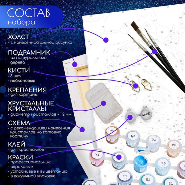 Изображение товара Картина по номерам Флюид Зимний Пейзаж / SHR0563