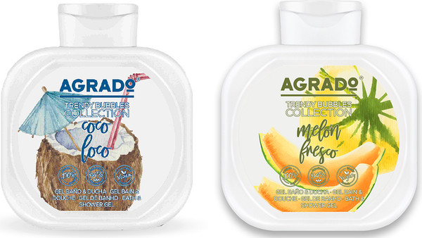 Изображение товара Набор косметики для тела Agrado Гель для душа Coco Loco+Гель для душа Сочная Дыня (2x750мл)