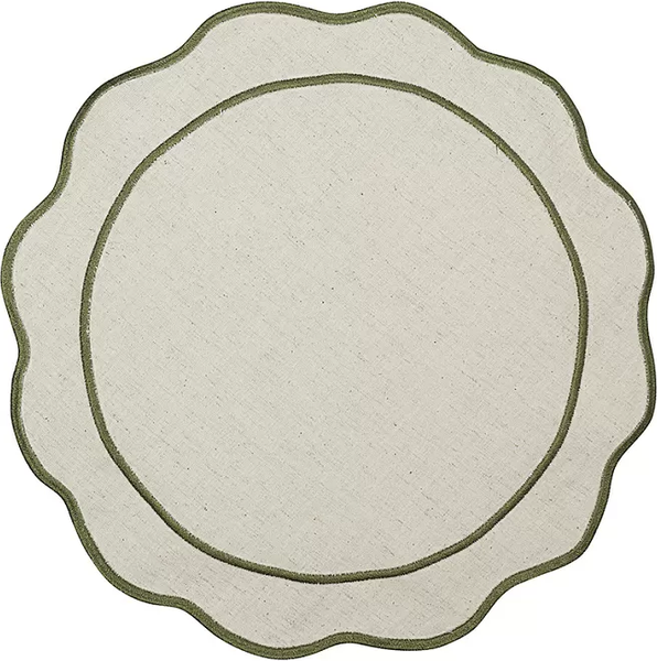 Изображение товара Сервировочная салфетка Tkano Anemone Trendy Ruffles / TK25-PM0006 (оливковый)