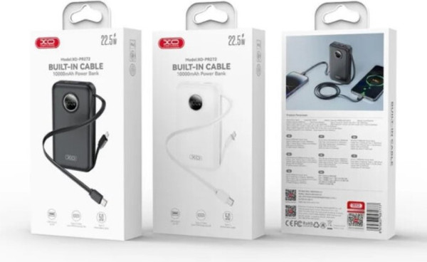 Изображение товара Портативное зарядное устройство XO 22.5W 10000 мАч PR272 (черный)