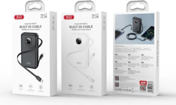 Изображение товара Портативное зарядное устройство XO 22.5W 10000 мАч PR272 (черный)