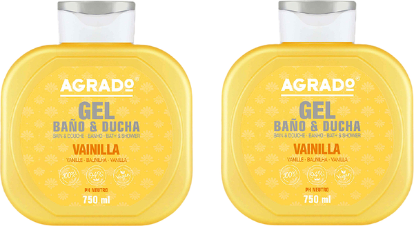 Изображение товара Набор гелей для душа Agrado Vanilla Bath & Shower Gel (2x750мл)
