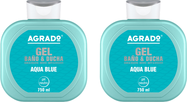 Изображение товара Набор гелей для душа Agrado Aqua Blue Bath & Shower Gel (2x750мл)
