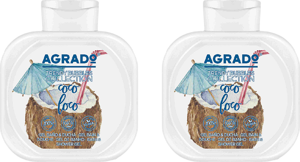 Изображение товара Набор гелей для душа Agrado Coco Loco Bath & Shower Gel (2x750мл)