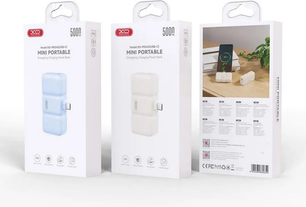 Изображение товара Портативное зарядное устройство XO 5000 мАч (USB-C) PR245 (синий)