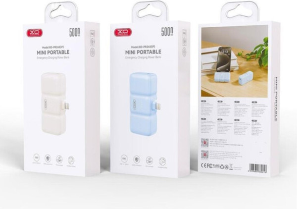 Изображение товара Портативное зарядное устройство XO 5000 мАч PR245 (iP) (синий)