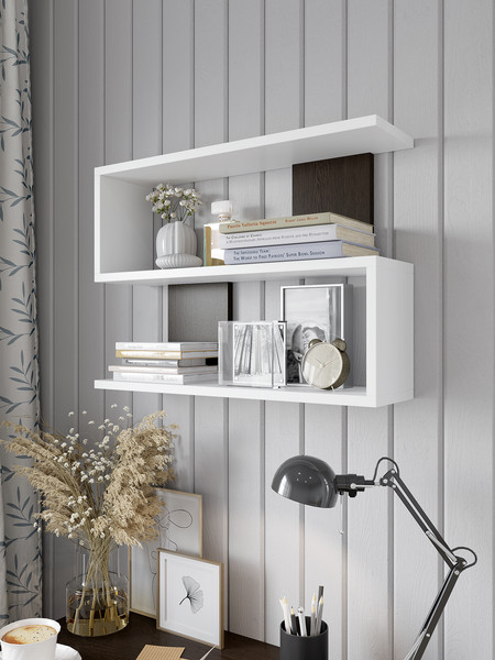 Изображение товара Полка Горизонт Мебель Асти 1 (белый/венге)