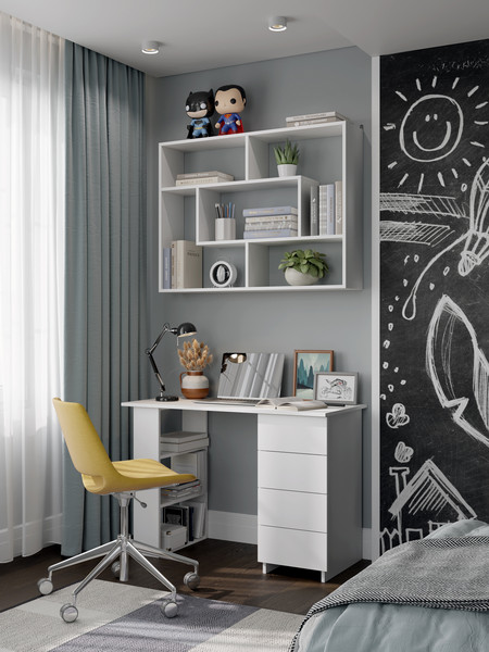 Изображение товара Полка Горизонт Мебель Асти 3 (белый)