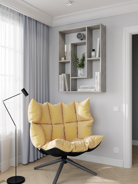 Изображение товара Полка Горизонт Мебель Асти 3 (бетон)