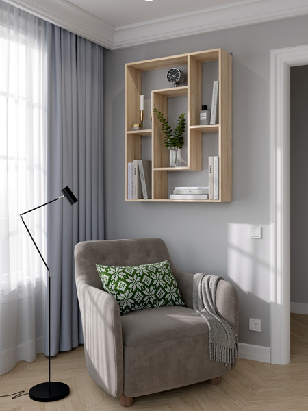 Изображение товара Полка Горизонт Мебель Асти 3 (сонома)