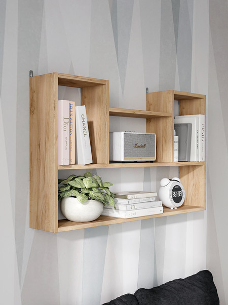 Изображение товара Полка Горизонт Мебель Асти 4 (дуб золотой крафт)