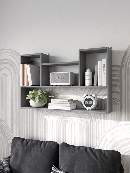 Изображение товара Полка Горизонт Мебель Асти 4 (серый графит)