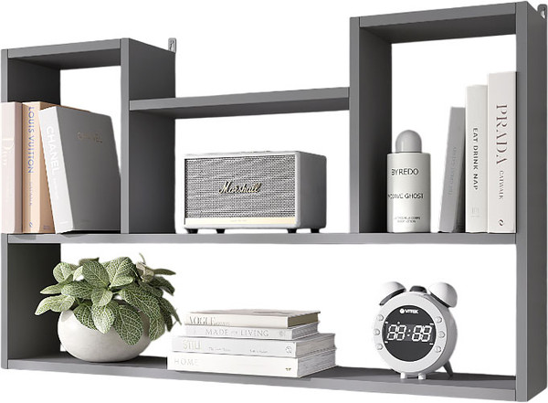 Изображение товара Полка Горизонт Мебель Асти 4 (серый графит)