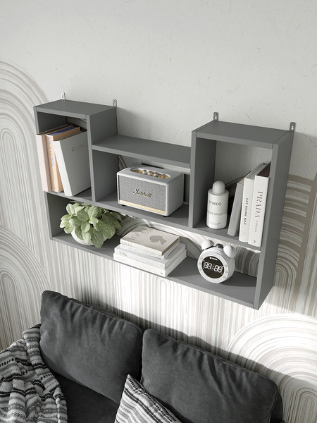 Изображение товара Полка Горизонт Мебель Асти 4 (серый графит)