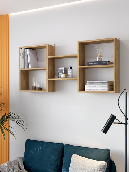 Изображение товара Полка Горизонт Мебель Асти 5 (дуб золотой крафт)