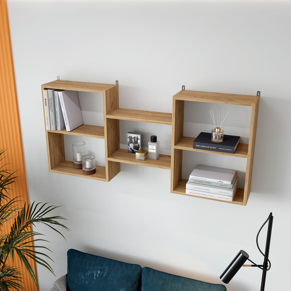 Изображение товара Полка Горизонт Мебель Асти 5 (дуб золотой крафт)