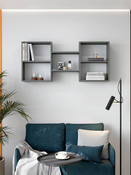 Изображение товара Полка Горизонт Мебель Асти 5 (серый графит)