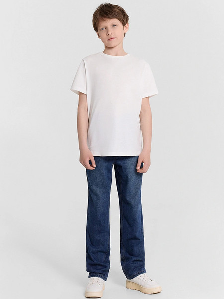 Изображение товара Комплект футболок детских Mark Formelle 113379-2 (р.110-56, белый/серый меланж 4306А)