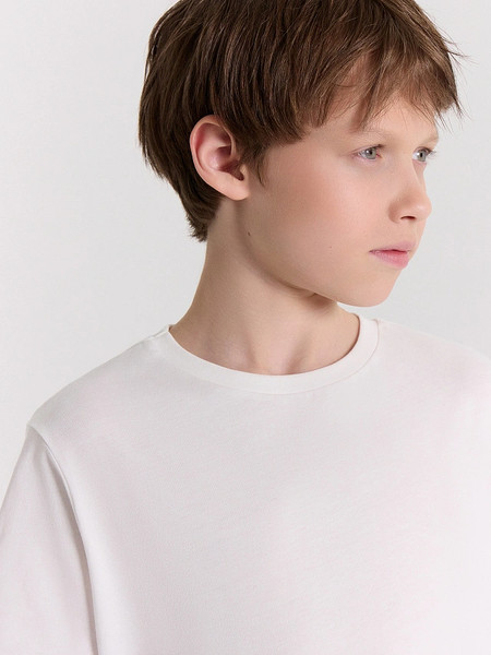 Изображение товара Комплект футболок детских Mark Formelle 113379-2 (р.116-60, белый/серый меланж 4306А)