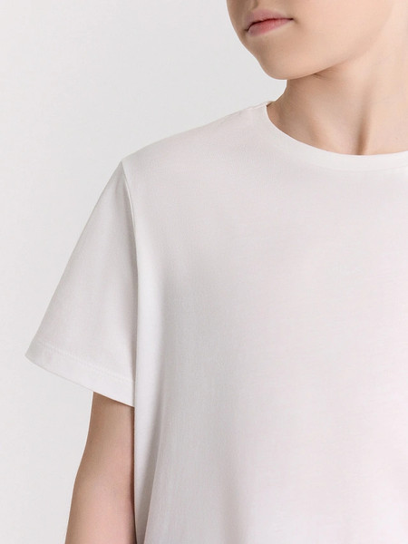 Изображение товара Комплект футболок детских Mark Formelle 113379-2 (р.134-68, белый/серый меланж 4306А)