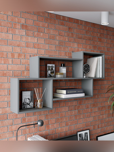 Изображение товара Полка Горизонт Мебель Лайт (серый графит)