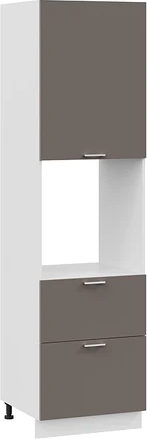Изображение товара Шкаф-пенал кухонный ТриЯ Габриэлла 1П6Я2 с одной дверью и двумя ящиками (белый/муссон)